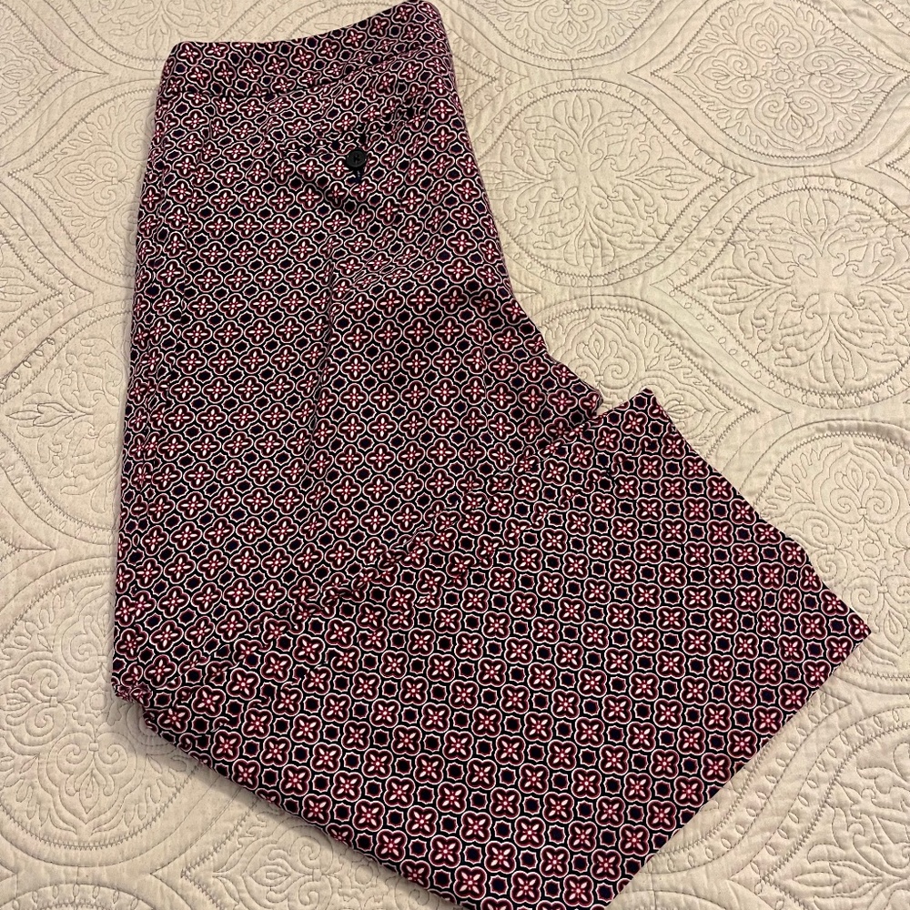 Laundry navy and magenta pants